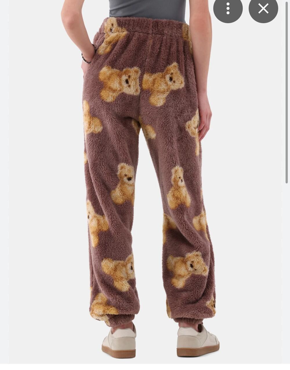 No Boundaries Plush Teddy Bear PJ Pants Size Small